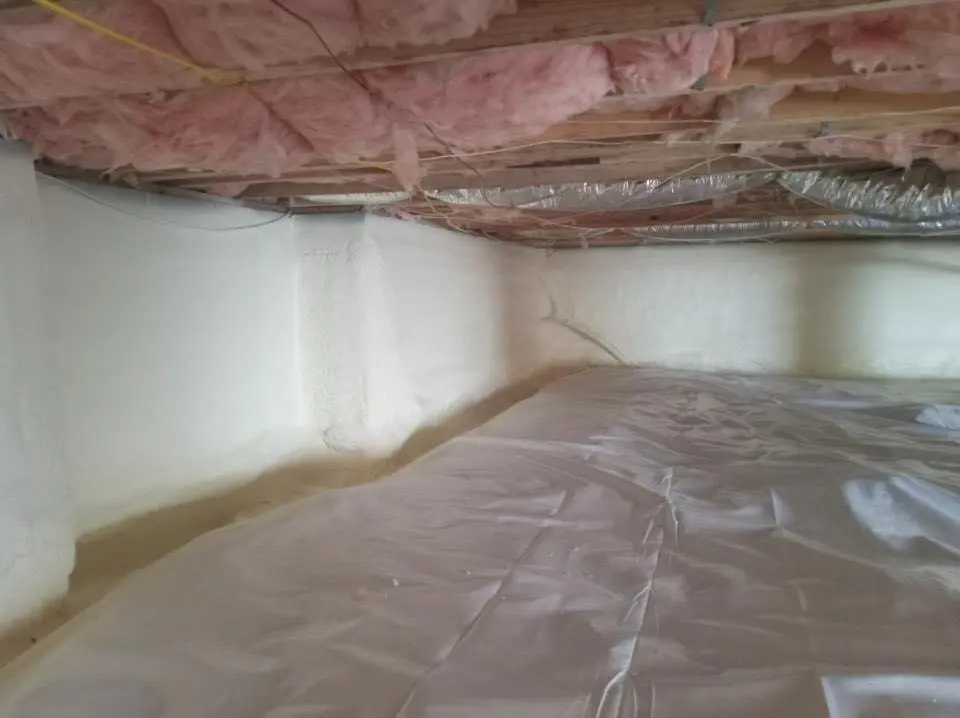 Crawl space encapsulation with closed-cell spray foam for Attic Insulation in Montclair